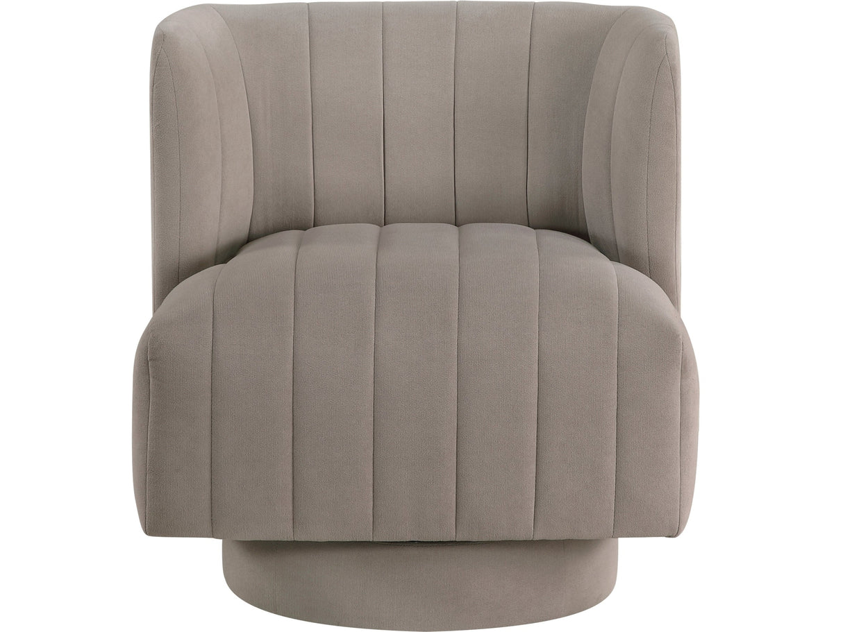 Joyce Taupe Swivel Chair by Homelegance at Eve Furniture