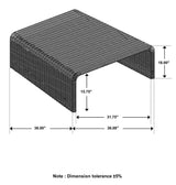 Juanita Natural Square Rattan Coffee Table by Coaster at Eve Furniture