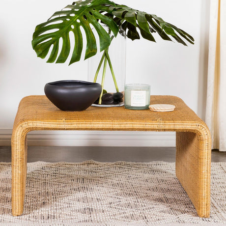 Juanita Natural Square Rattan Coffee Table by Coaster at Eve Furniture