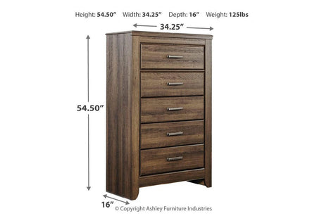 Juararo Dark Brown Chest of Drawers by Ashley at Eve Furniture