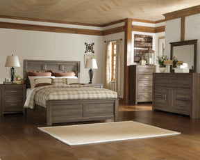 Juararo Dark Brown Panel Bedroom Set by Ashley at Eve Furniture