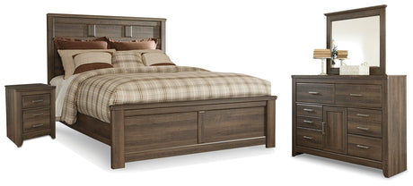 Juararo Dark Brown Panel Bedroom Set by Ashley at Eve Furniture