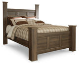 Juararo Dark Brown Poster Bedroom Set by Ashley at Eve Furniture