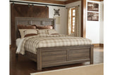 Juararo Dark Brown Queen Panel Bed by Ashley at Eve Furniture