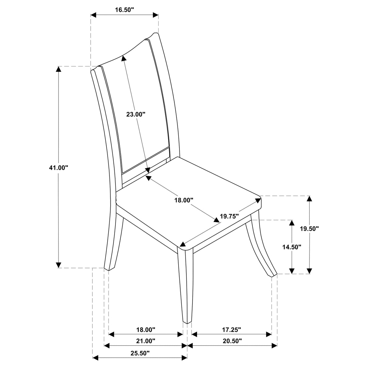 Judd Pearl White and Gray Dining Side Chair, Set of 2 by Coaster at Eve Furniture