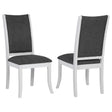 Judd Pearl White and Gray Dining Side Chair, Set of 2 by Coaster at Eve Furniture