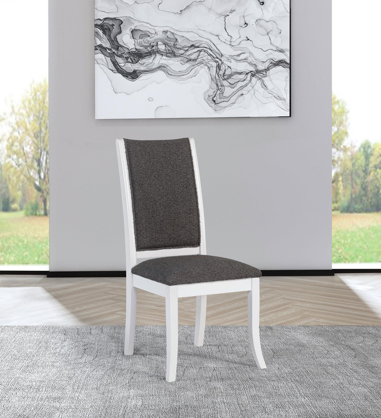 Judd Pearl White and Gray Dining Side Chair, Set of 2 by Coaster at Eve Furniture