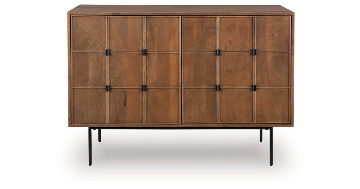 Juddins Brown Accent Cabinet by Ashley at Eve Furniture