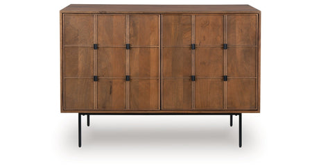 Juddins Brown Accent Cabinet by Ashley at Eve Furniture