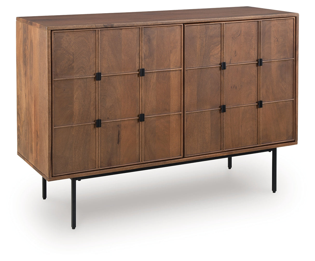 Juddins Brown Accent Cabinet by Ashley at Eve Furniture
