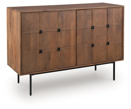 Juddins Brown Accent Cabinet by Ashley at Eve Furniture