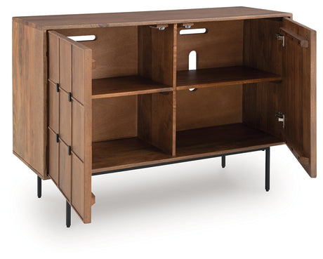 Juddins Brown Accent Cabinet by Ashley at Eve Furniture