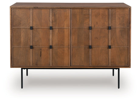 Juddins Brown Accent Cabinet by Ashley at Eve Furniture