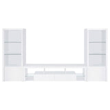 Jude 2-drawer 71" TV Stand With Shelving White High Gloss