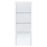 Jude 3-shelf Media Tower With Storage Cabinet White High Gloss