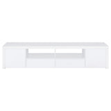 Jude White High Gloss 2-door 79" TV Stand With Drawers by Coaster at Eve Furniture