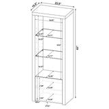 Jude White High Gloss 3-piece Entertainment Center With 71" TV Stand by Coaster at Eve Furniture
