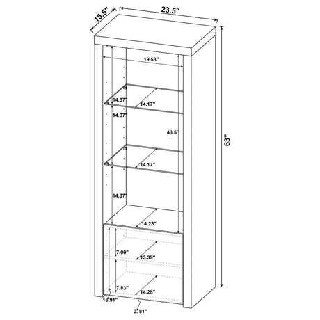Jude White High Gloss 3-piece Entertainment Center With 71" TV Stand by Coaster at Eve Furniture