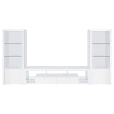 Jude White High Gloss 3-piece Entertainment Center With 71" TV Stand by Coaster at Eve Furniture