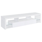 Jude White High Gloss 3-piece Entertainment Center With 71" TV Stand by Coaster at Eve Furniture
