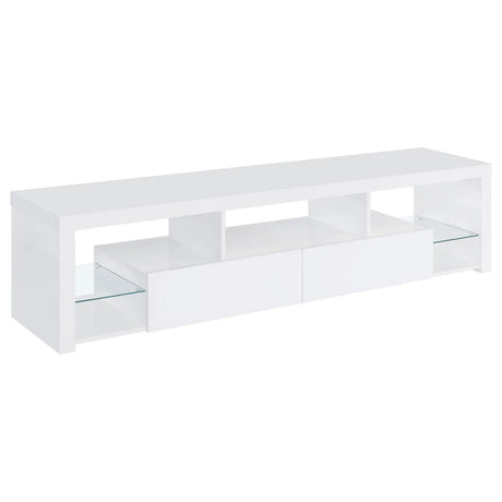 Jude White High Gloss 3-piece Entertainment Center With 71" TV Stand by Coaster at Eve Furniture