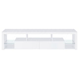 Jude White High Gloss 3-piece Entertainment Center With 71" TV Stand by Coaster at Eve Furniture