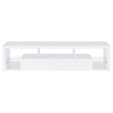 Jude White High Gloss 3-piece Entertainment Center With 71" TV Stand by Coaster at Eve Furniture