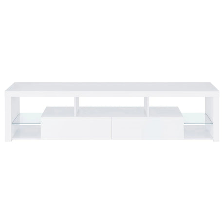 Jude White High Gloss 3-piece Entertainment Center With 71" TV Stand by Coaster at Eve Furniture
