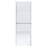Jude White High Gloss 3-piece Entertainment Center With 71" TV Stand by Coaster at Eve Furniture