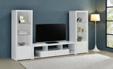 Jude White High Gloss 3-piece Entertainment Center With 71" TV Stand by Coaster at Eve Furniture