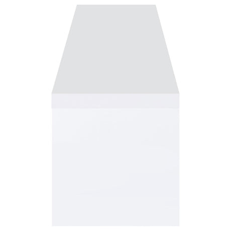 Jude White High Gloss 2-door 79" TV Stand With Drawers by Coaster at Eve Furniture