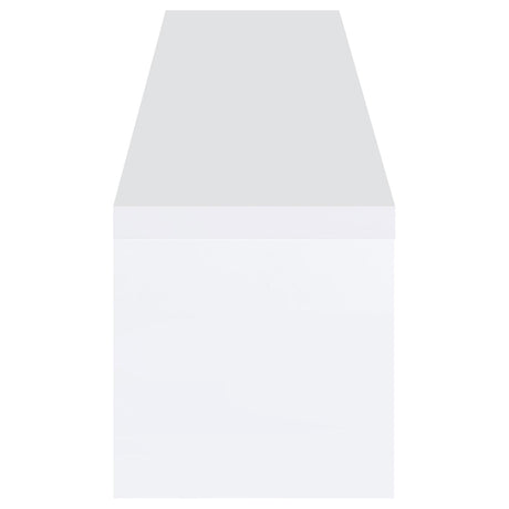 Jude White High Gloss 2-door 79" TV Stand With Drawers by Coaster at Eve Furniture