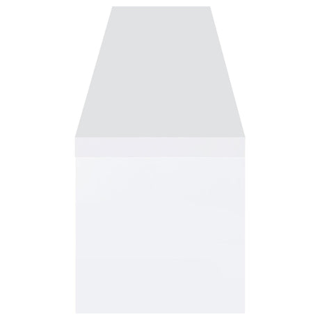 Jude White High Gloss 2-drawer 71" TV Stand With Shelving by Coaster at Eve Furniture