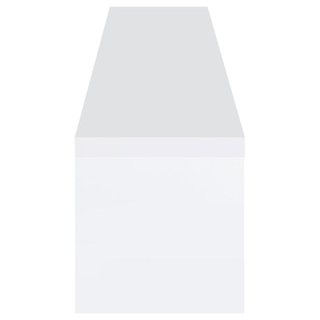 Jude White High Gloss 2-drawer 71" TV Stand With Shelving by Coaster at Eve Furniture