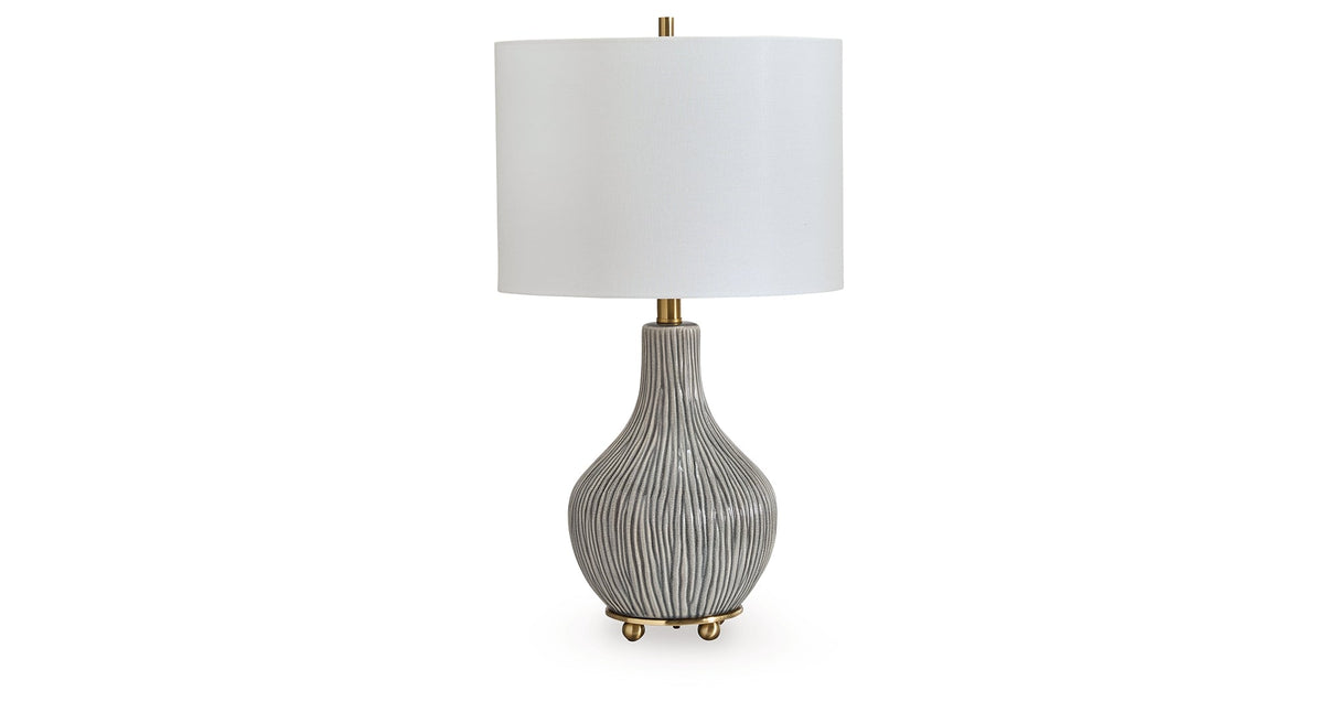 Judlen Gray/Gold Finish Table Lamp by ASHLEY FURNITURE at Eve Furniture