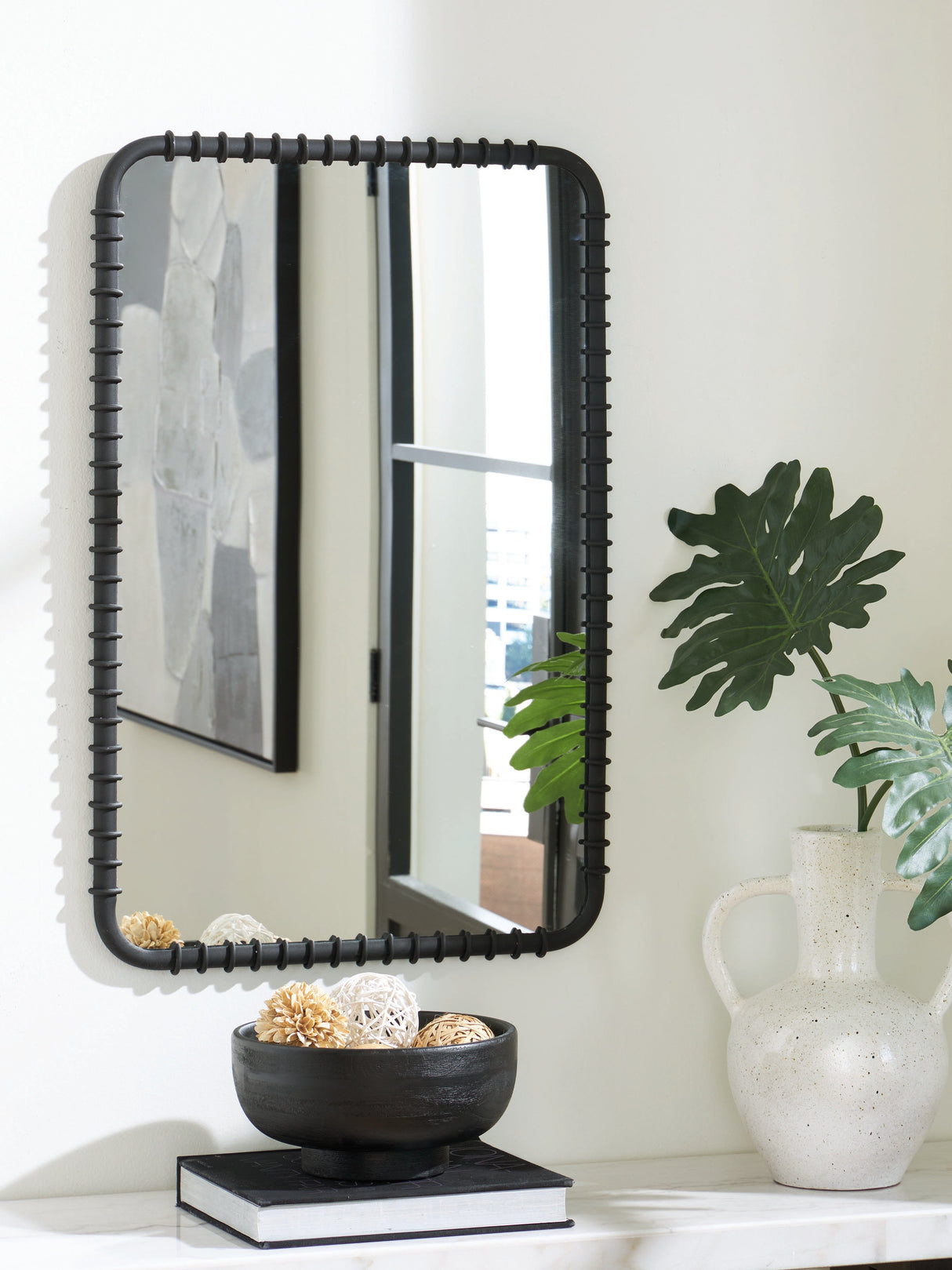 Judlow Black Accent Mirror by ASHLEY FURNITURE at Eve Furniture