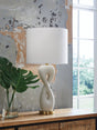 Judrich White/Gold Finish Table Lamp by ASHLEY FURNITURE at Eve Furniture