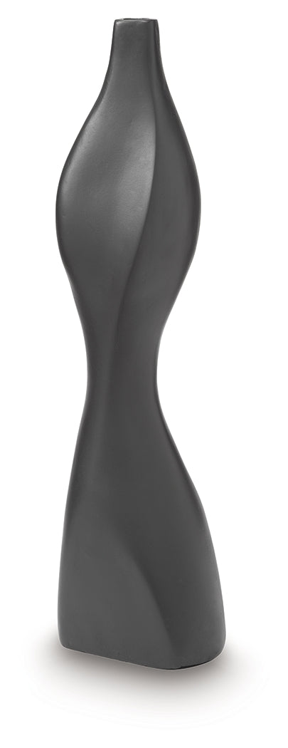 Judsen Black Vase by Ashley at Eve Furniture
