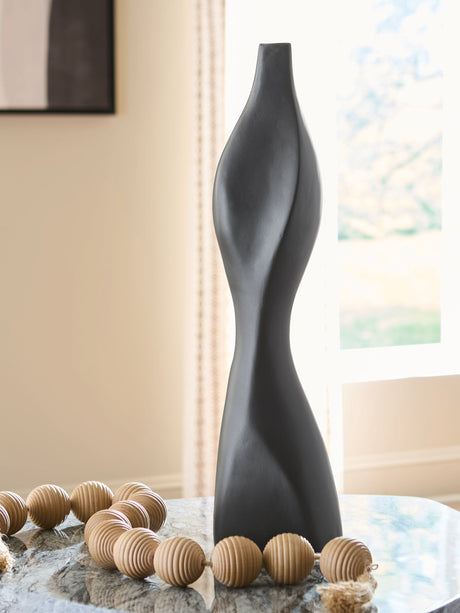 Judsen Black Vase by Ashley at Eve Furniture