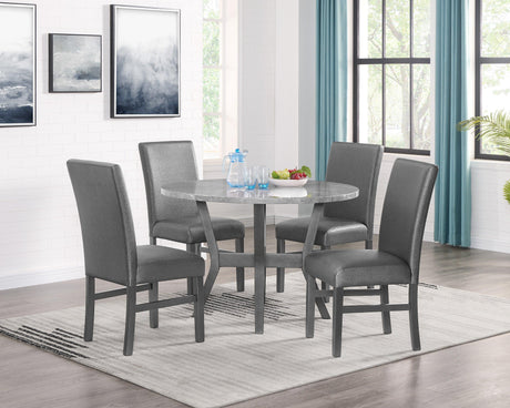 Judson Glitter Gray 5-Piece Dining Set by Crown Mark at Eve Furniture