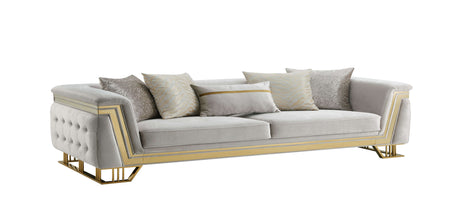 Judy Beige Living Room Set by Cosmos Furniture at Eve Furniture