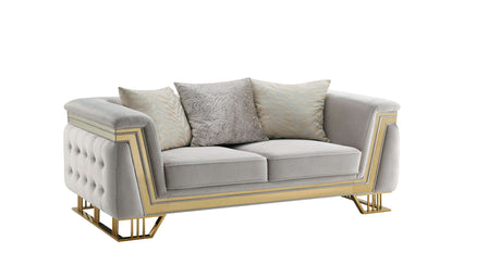 Judy Beige Living Room Set by Cosmos Furniture at Eve Furniture