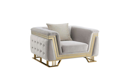 Judy Beige Chair by Cosmos Furniture at Eve Furniture