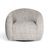 Judy Black and White Woven Fabric Swivel Chair by TOV Furniture at Eve Furniture