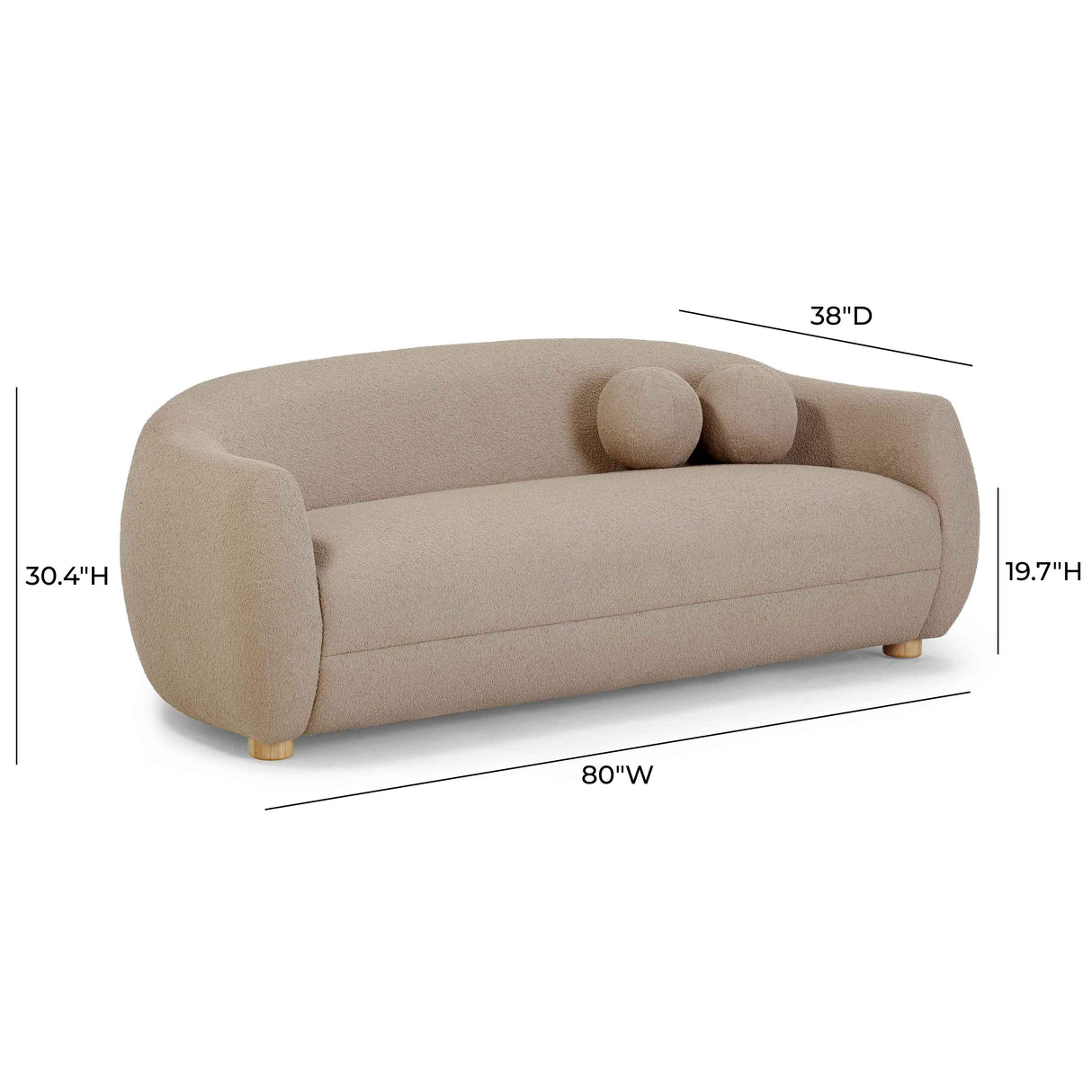 Judy Boucle Sofa by TOV Furniture at Eve Furniture