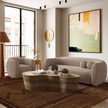 Judy Boucle Swivel Chair by TOV Furniture at Eve Furniture