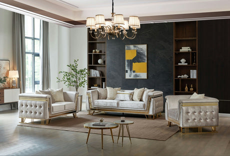 Judy Luxury Living Room Set by Cosmos Furniture at Eve Furniture