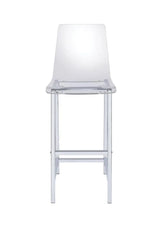 Juelia Chrome/Clear Acrylic Bar Stools, Set of 2 by Coaster at Eve Furniture
