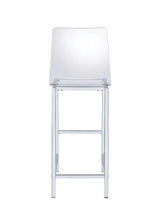 Juelia Chrome/Clear Acrylic Bar Stools, Set of 2 by Coaster at Eve Furniture
