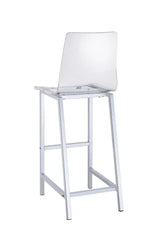 Juelia Chrome/Clear Acrylic Bar Stools, Set of 2 by Coaster at Eve Furniture
